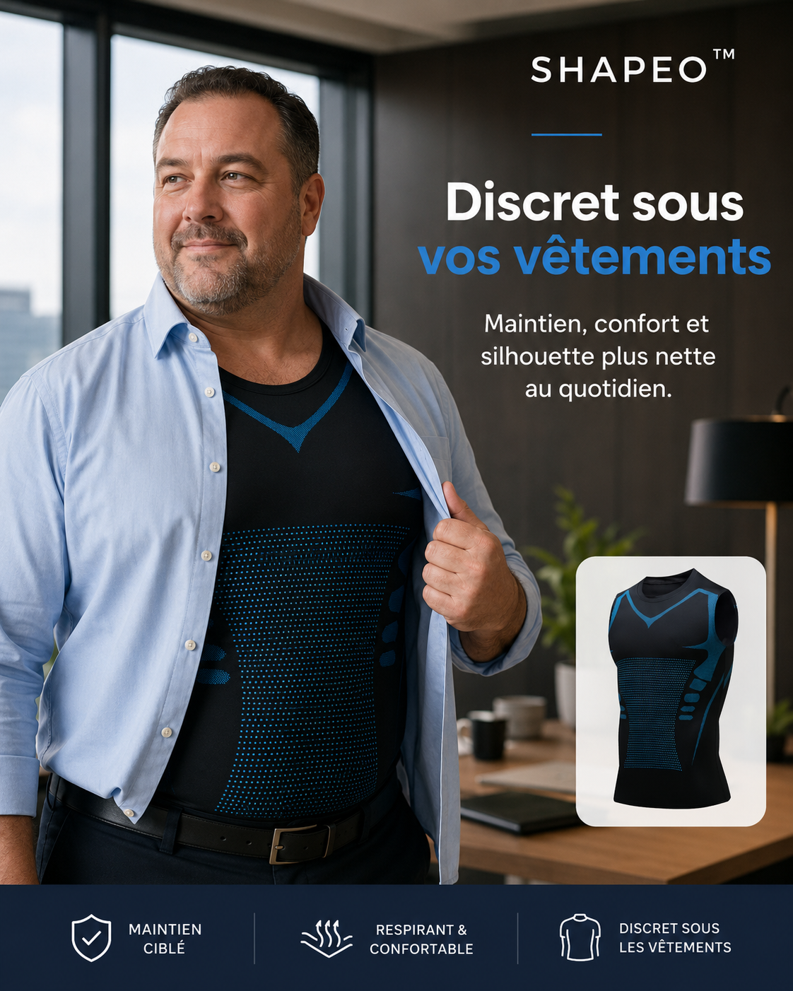 Shapeo™ — Gilet de Compression Sculptant